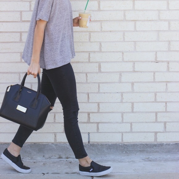 black perforated vans